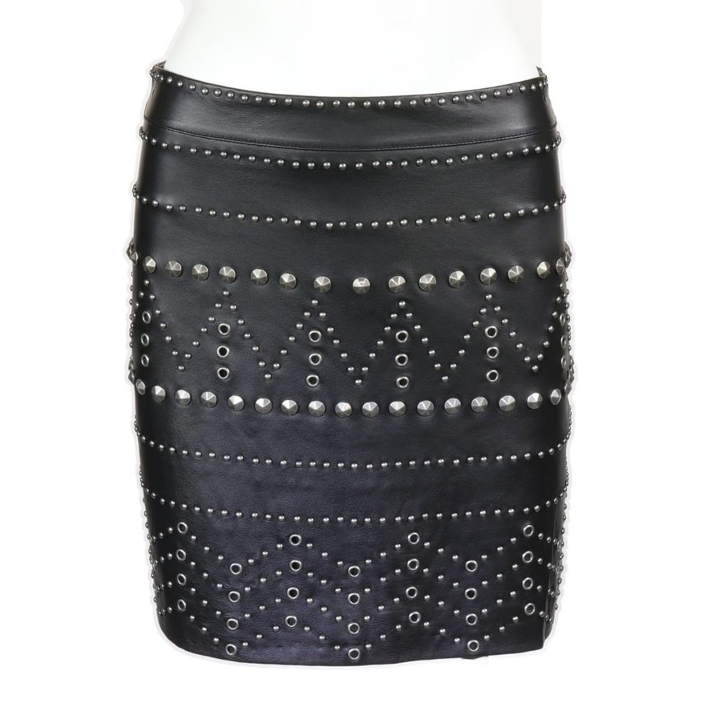 Runway NY Studded Leather Mini Skirt